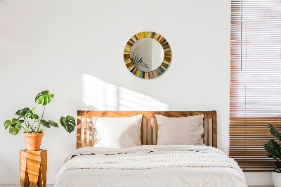 Miroir rond avec décoration Motif radial abstrait