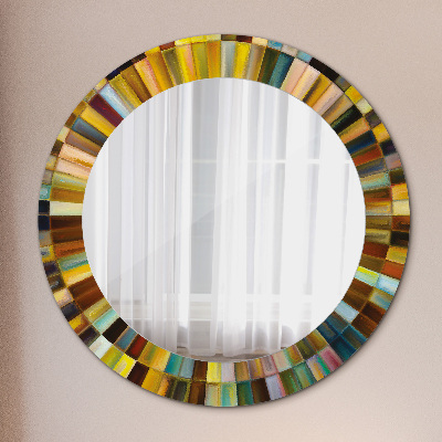 Miroir rond avec décoration Motif radial abstrait