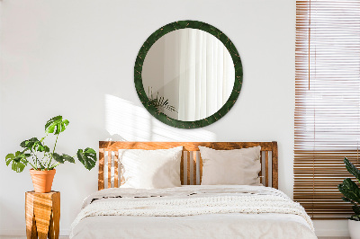 Miroir rond avec décoration Feuille abstraite