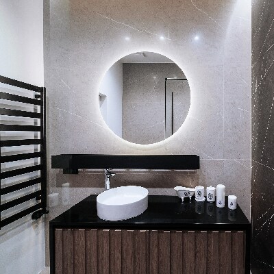 Miroir rond élégant led
