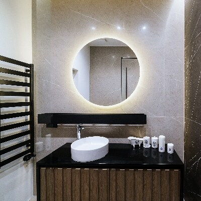 Miroir rond élégant led