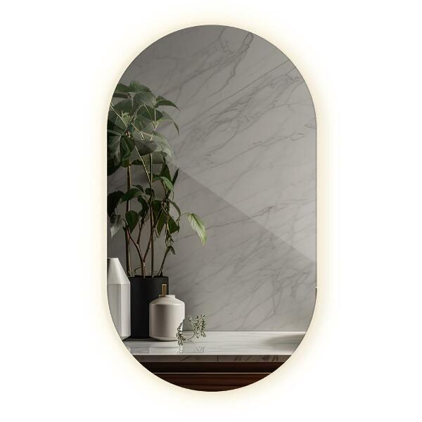 Miroir ovale LED