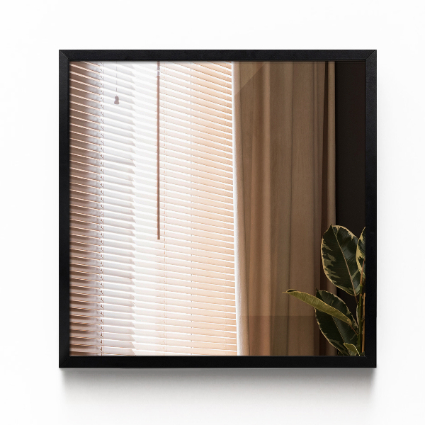 Miroir rectangulaire cadre noir