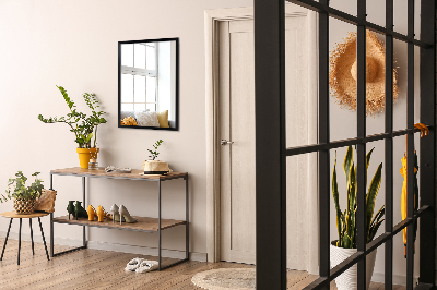 Miroir rectangulaire cadre noir