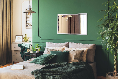 Miroir rectangulaire cadre blanc