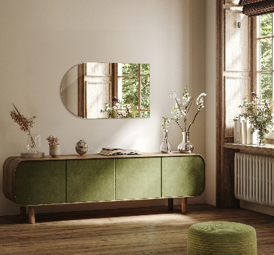 Miroir ovale taillé décoratif