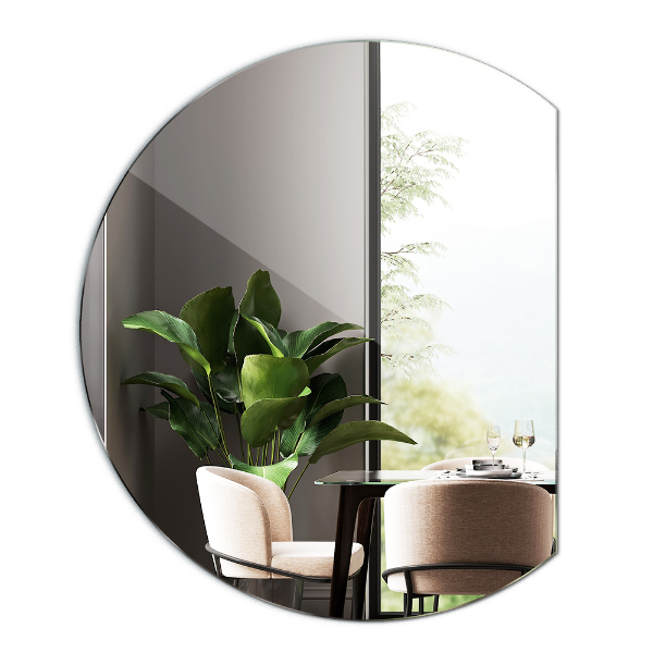 Miroir rond coupé contemporain