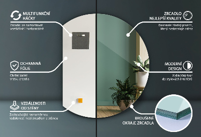 Miroir rond coupé contemporain