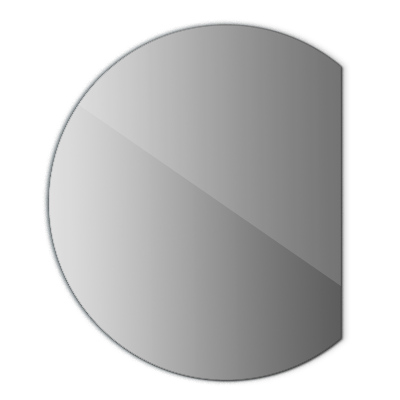 Miroir rond coupé contemporain