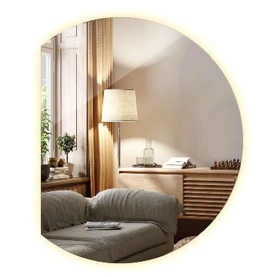 Miroir demi cercle lumineux
