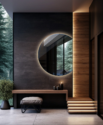 Miroir demi cercle lumineux