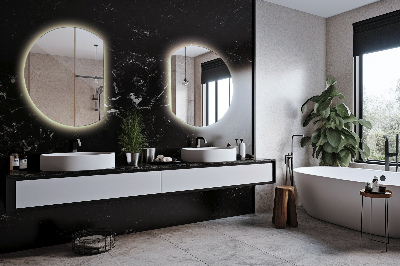 Miroir demi cercle lumineux