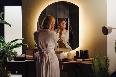 Miroir demi cercle lumineux