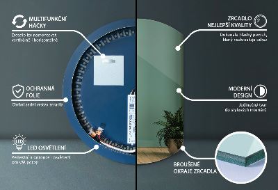 Miroir demi cercle lumineux