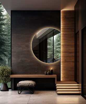 Miroir demi cercle lumineux