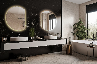 Miroir demi cercle lumineux