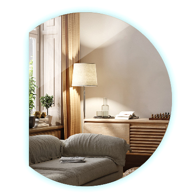 Miroir demi cercle lumineux