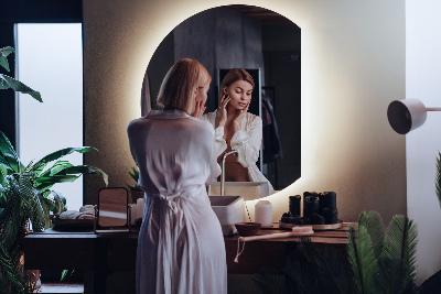 Miroir demi cercle lumineux