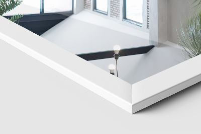 Miroir sur pied dans un cadre blanc 36x156 cm