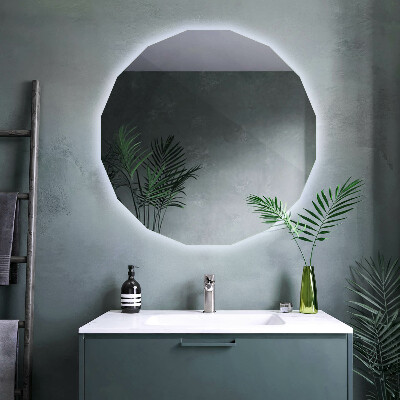 Miroir géométrique avec éclairage LED