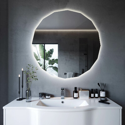 Miroir géométrique avec éclairage LED