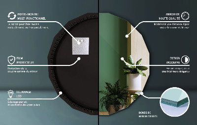 Miroir géométrique avec éclairage LED