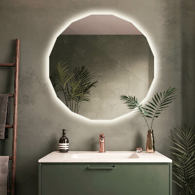 Miroir géométrique avec éclairage LED