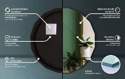 Miroir géométrique avec éclairage LED