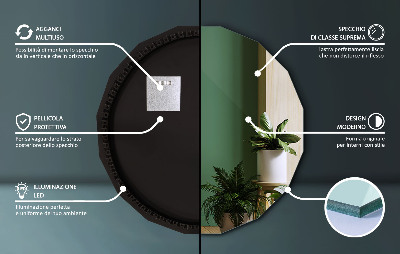 Miroir géométrique avec éclairage LED