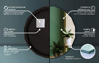 Miroir géométrique avec éclairage LED