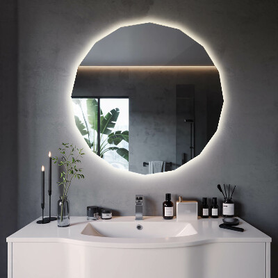Miroir géométrique avec éclairage LED