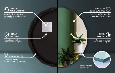 Miroir géométrique avec éclairage LED