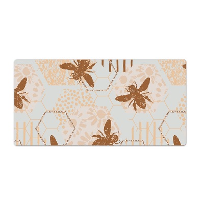 Tapis de bureau Abeilles fleurs miel