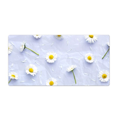 Sous-main bureau Marguerites blanches