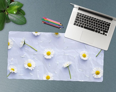 Sous-main bureau Marguerites blanches