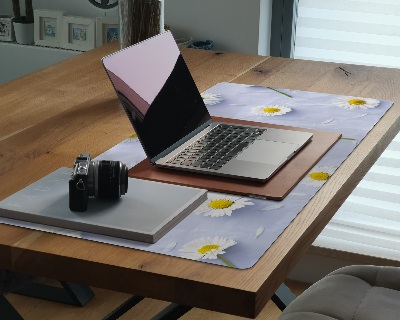 Sous-main bureau Marguerites blanches