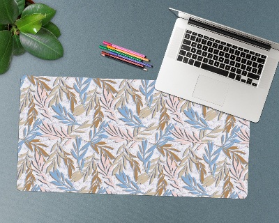 Sous main de bureau Feuilles pastel