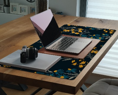 Sous main de bureau Motif floral foncé