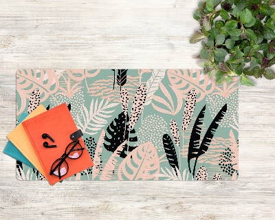 Protège bureau Feuilles de monstera tropicales