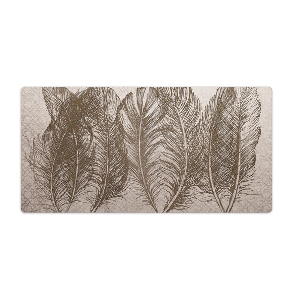 Sous-main bureau Motif de plumes d'oiseaux