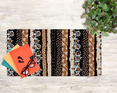 Tapis de bureau Fleurs en mosaïque abeilles