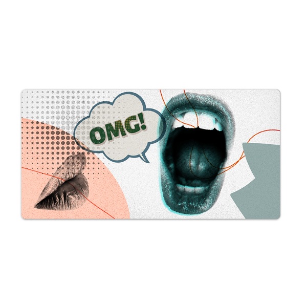 Sous main de bureau Oh mon dieu, des lèvres !