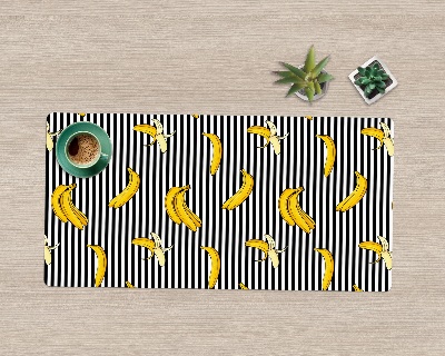 Sous-main bureau Bananes sur les rayures