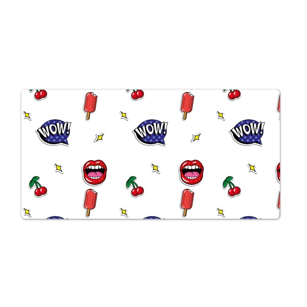 Tapis de bureau Lèvres cerises