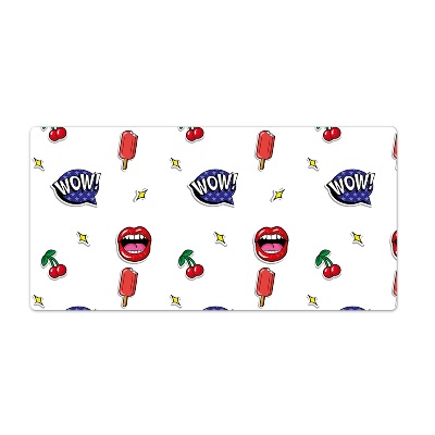 Tapis de bureau Lèvres cerises