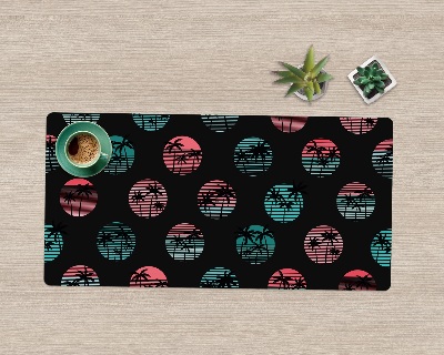 Sous-main bureau Palmiers rétro