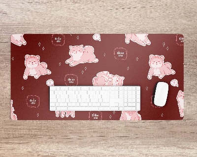 Protège bureau Chien shiba inu cerise