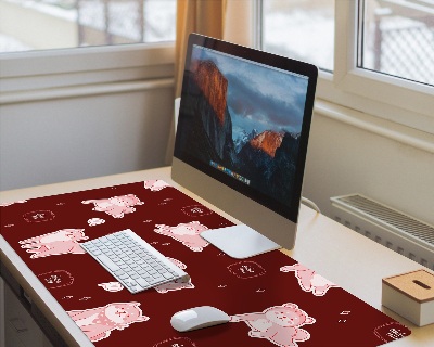 Protège bureau Chien shiba inu cerise