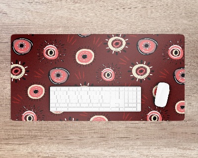 Sous-main bureau Motif yeux bordeaux