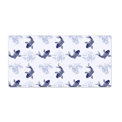 Tapis de bureau Poisson koi bleu